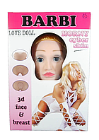 Надувна лялька "БАРБІ - 3D" з вставкою з кібершкіри і вибростимуляцией