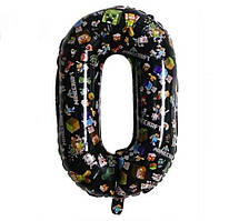 Фольгована цифра Slim STAR Maincraft 0 30" (76см) у пакуванні