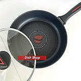 Сковорода глибока Benson 28см з кришкою антипригарне покриття, фото 2