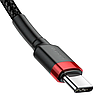 Кабель Baseus Cafule Cable Type-C For Type-C 3A 2m Red+Black, фото 2