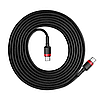 Кабель Baseus Cafule Cable Type-C For Type-C 3A 2m Red+Black, фото 4
