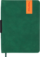 Щоденник датований 2026 (A5, тверда обкладинка, зелений) Buromax Verona BM.2115-04