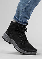 Шкіряні зимові черевики з хутром (361 чорні), фото 2