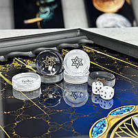 Нарди скляні в алюмінієвому корпусі Скорпіон 61×27×5см подарункові, фото 7