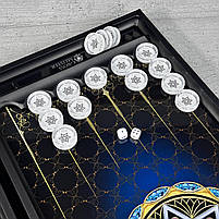 Нарди скляні в алюмінієвому корпусі Скорпіон 61×27×5см подарункові, фото 8