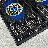 Нарди скляні в алюмінієвому корпусі Скорпіон 61×27×5см подарункові, фото 9