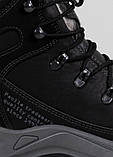 Шкіряні чоловічі черевики з хутром чорні (361 чорні), фото 5