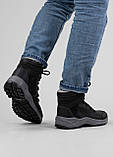 Шкіряні чоловічі черевики з хутром чорні (361 чорні), фото 9