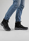 Шкіряні чоловічі черевики з хутром чорні (361 чорні), фото 8