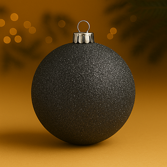 Новорічна куля 20 см з глітером – яскрава прикраса для великої ялинки, 18 кольорів графітовий