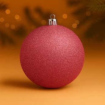 Новорічна куля 20 см з глітером – яскрава прикраса для великої ялинки, 18 кольорів Пудра