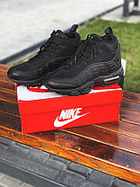 Nike Air Max 95 Sneakerboot Black Чоловічі термо кросівки Найк 95 Снікербут чорні високі термошкарпетка єврозима, фото 2