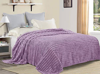 Плед-покривало (Фліс) | Плед від виробника "Королева Ночі" | 150х220 | Бузковий шарпей