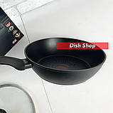 Сковорода WOK глубокая Benson 24см з кришкою антипригарне покриття, фото 3