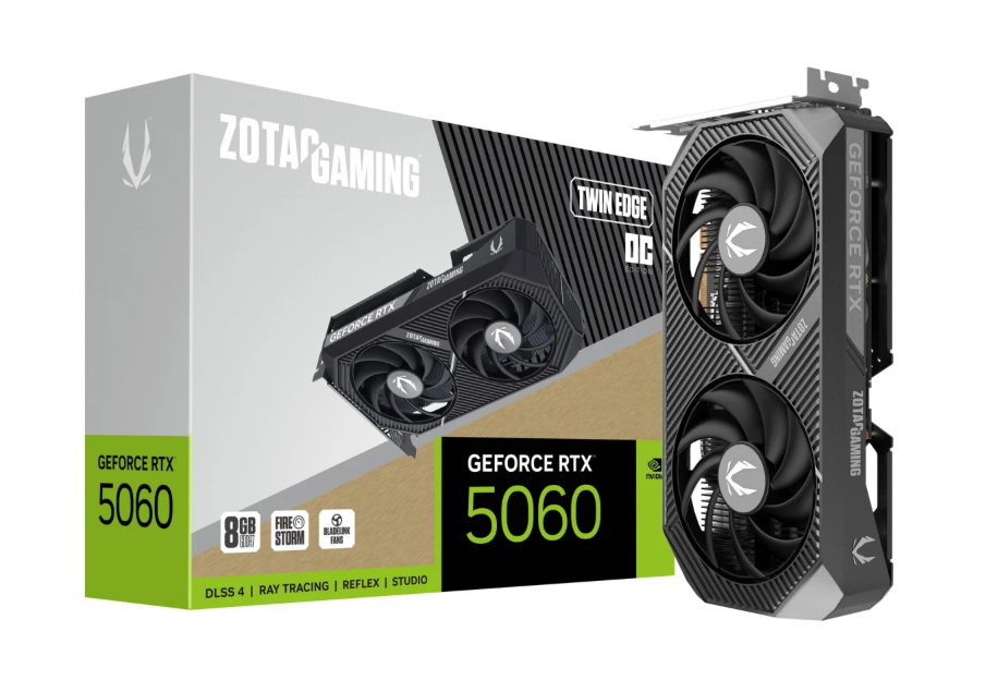 Відеокарта Zotac GeForce RTX 5060 Twin Edge OC 8GB GDDR7 DLSS4 (ZT-B50600H-10M)