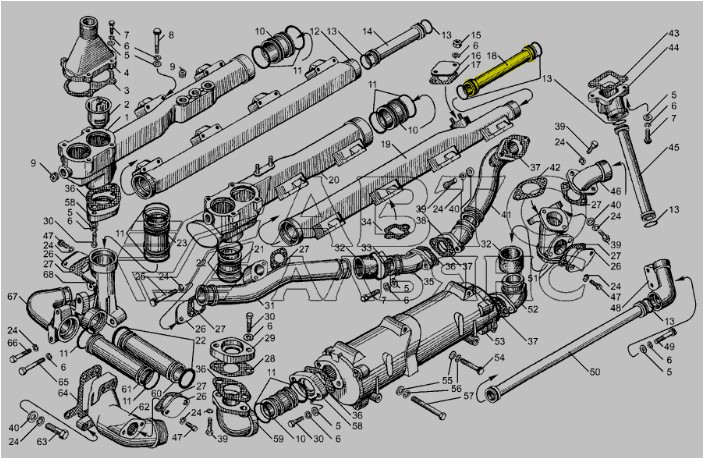 Патрубок охолодження 8401130330010 YMZ  з нержавійки - ДОВІЧНА ГАРАНТІЯ, фото 1