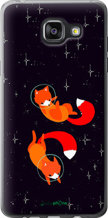 Чехол на Samsung Galaxy A5 (2016) A510F Лисички в космосе "4519u-158-72104", фото 1