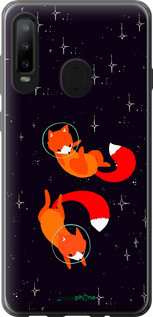 Чехол на Samsung Galaxy A8S Лисички в космосе "4519u-1636-72104", фото 1