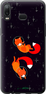 Чехол на Samsung Galaxy A6s Лисички в космосе "4519u-1604-72104", фото 1