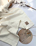 Дитячий плед для новонароджених косічка LINEN/KNIT PIQUE 100×80 см, фото 3