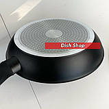 Сковорода Benson 24см з кришкою антипригарне покриття (термоіндикатор), фото 5