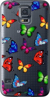 Чохол на Samsung Galaxy S5 g900h Барвисті мотилки "4761u-24-72104", фото 1