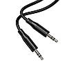 Кабель BOROFONE BL26 Standard audio AUX cable 1m Black, фото 3