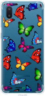 Чохол на Samsung Galaxy A02 A022G Барвисті мотилки "4761sp-2260-72104", фото 1