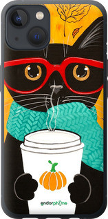 Чохол на iPhone 13 Осінній кіт "4026u-2374-72104", фото 1