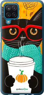 Чехол на Samsung Galaxy A12 A125F Осенний кот "4026u-2201-72104", фото 1