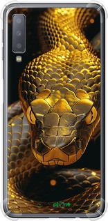 Чехол на Samsung Galaxy A7 (2018) A750F Golden snake "6072sp-1582-72104", фото 1
