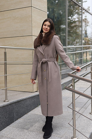 Пальто жіноче зимове з еко-хутром (з'ємне) 392 | 42-52р., фото 2