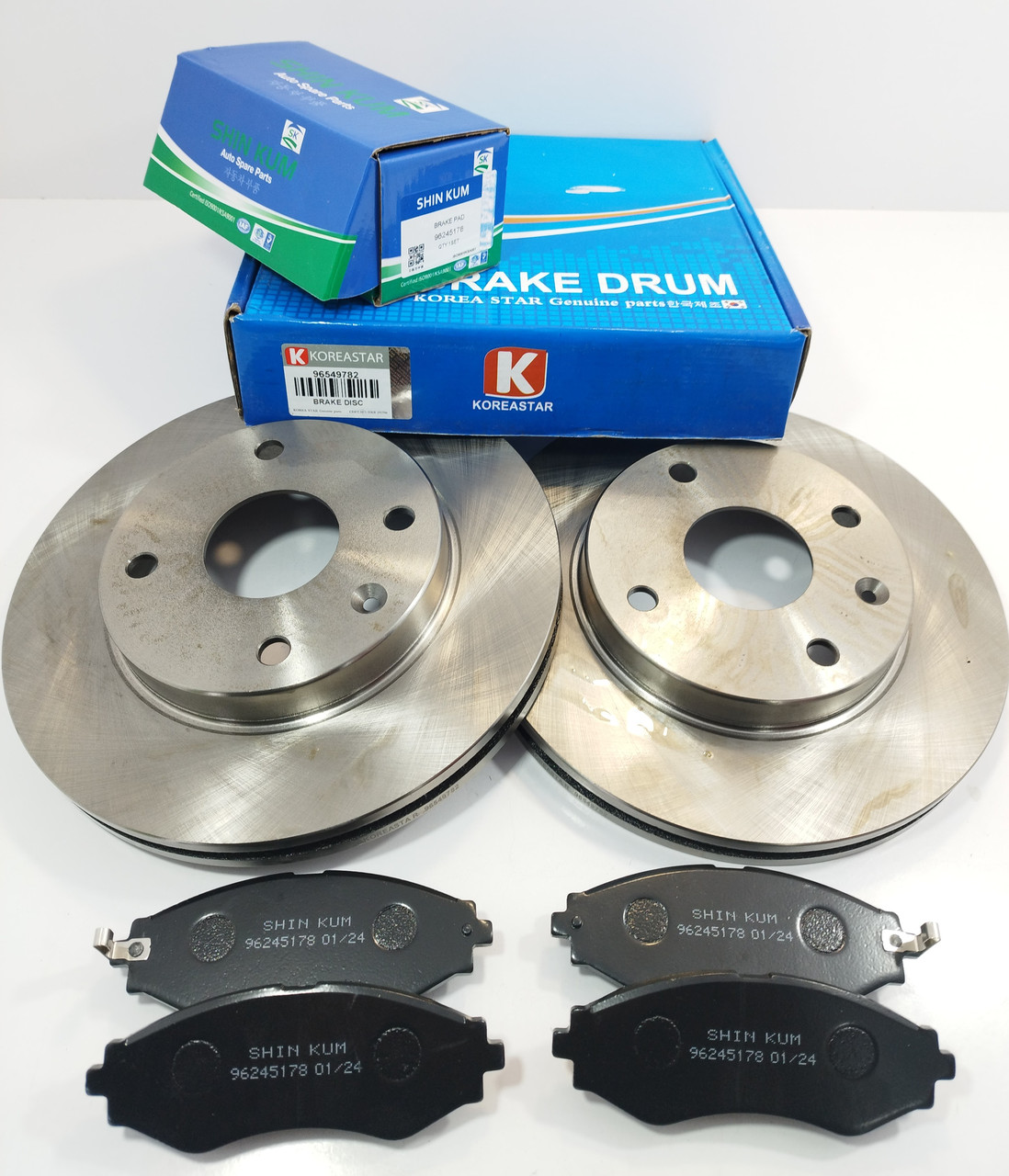 Диски гальмівні передні 2 шт (+колодки) Лачетті KOREASTAR Корея, фото 1