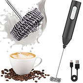 Спінювач для молока кави ручний віночок мініміксер електричний 3 режими
