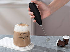 Спінювач для молока кави ручний віночок мініміксер електричний із підставкою