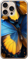 Чохол на iPhone 16 Pro Max Жовто-блакитні метелики "6046u-3706-72104"