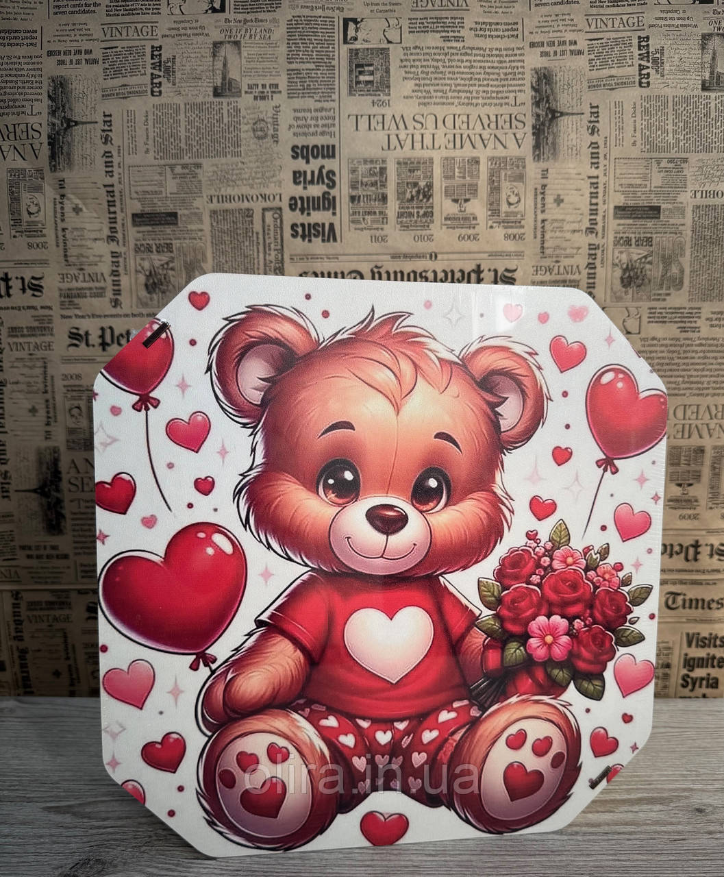 Подарунковий бокс з кришкою великий Ведмедик, фото 1