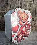 Подарунковий бокс з кришкою великий Ведмедик, фото 2