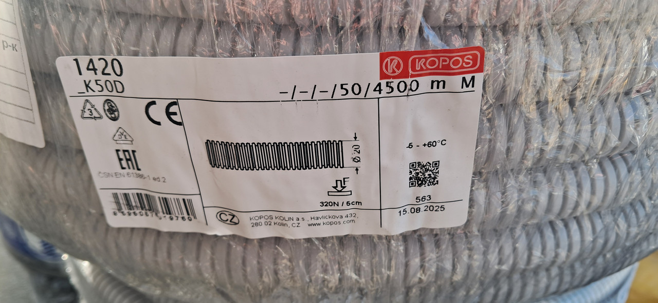 Труба гофрована ф20мм KOPOS 320N