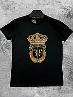 Чоловіча стильна футболка Billionaire Білліонер чорна нова брендова бавовна високої якості
