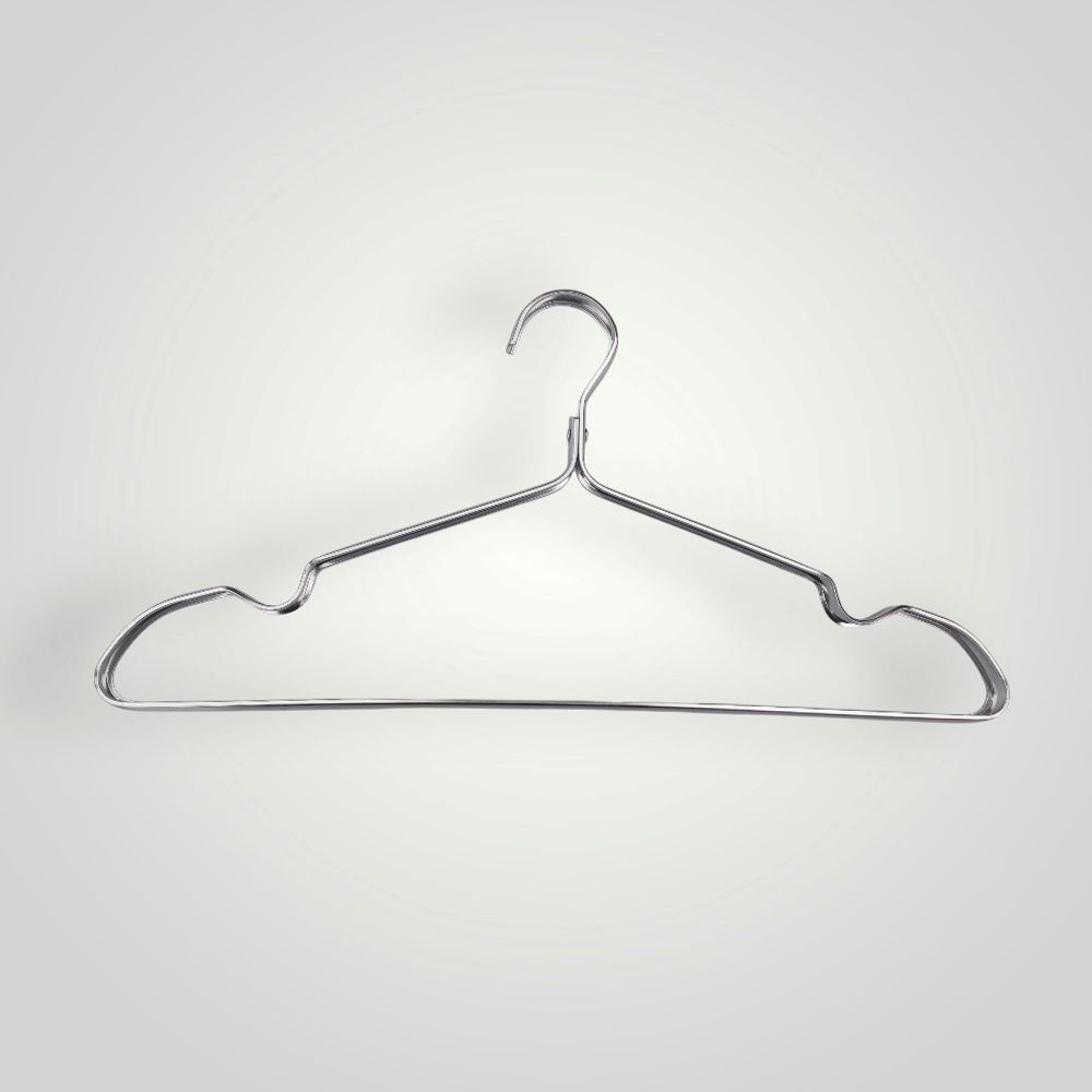 Металеві вішалки плічки 41 см срібні для одягу 5 шт упаковка, фото 1