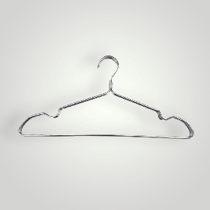 Металеві вішалки плічки 41 см срібні  для одягу 5 шт упаковка