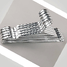 Металеві вішалки плічки 41 см срібні для одягу 5 шт упаковка, фото 3