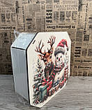 Подарунковий бокс з кришкою великий Сніговик новорічний, фото 4