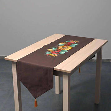 Доріжка (раннер) для обіднього або кухонного столу / машинна вишивка Соняхи Код/Артикул 103800