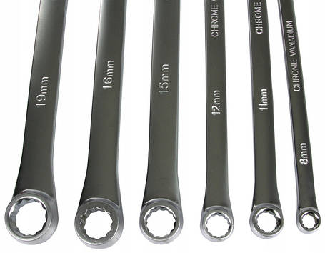 Набір ключів накидних екстра довгих 8-21 мм, 6 шт., S11036, фото 2