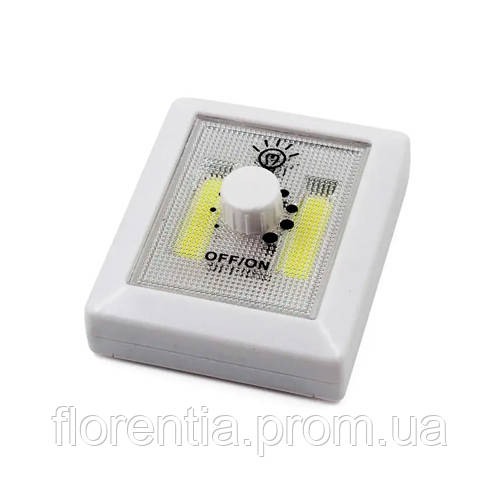 LED світильник настінний з регулятором на батарейках, магніт та липучка florentia - фото 1 - id-p2799483285