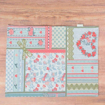 Рушник для кухні - 100% бавовна рогожка, розмір 44 * 71 малюнок - Весняний настрій Код/Артикул 100984