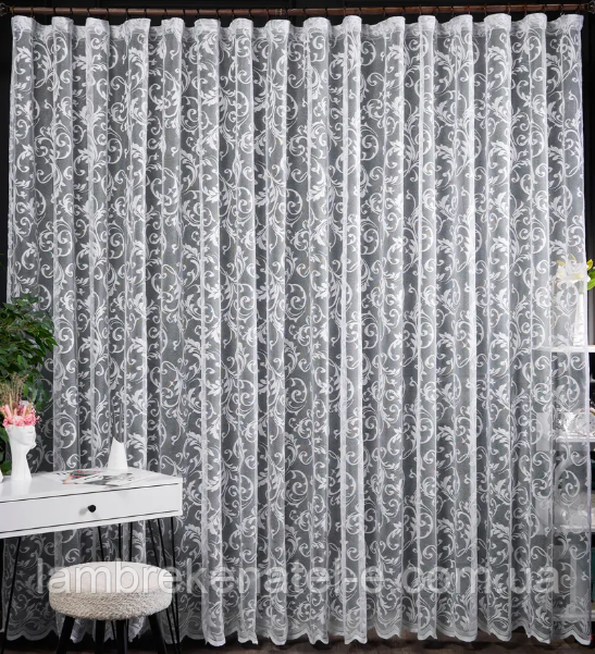 Тюль готова на тасьмі 9 м/2,5 м, фото 1