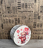 Подарунковий бокс з кришкою малий круглий, фото 4